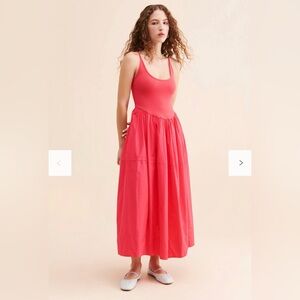 Free People Coral Midi Dress